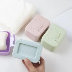 Cutie de săpun pentru față Cutie portabilă de călătorie pentru săpun, impermeabilă, convenabil, toaletă, baie, tavă drăguță de d