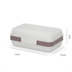 Vasă de săpun de baie cu capac Cutia de săpun din plastic pentru acasă menține săpunul uscat.