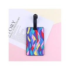 Etichete pentru bagaje, accesorii de călătorie, etichete de valiză din silicon, stil de modă, suport portabil pentru etichetă de