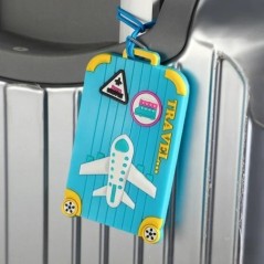 Noi etichete PVC pentru bagaje Accesorii de călătorie Etichete pentru valiză din silicon Stil modă Suport portabil pentru etiche