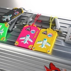 Noi etichete PVC pentru bagaje Accesorii de călătorie Etichete pentru valiză din silicon Stil modă Suport portabil pentru etiche