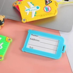 Noi etichete PVC pentru bagaje Accesorii de călătorie Etichete pentru valiză din silicon Stil modă Suport portabil pentru etiche