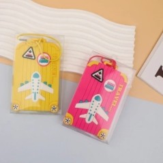 Noi etichete PVC pentru bagaje Accesorii de călătorie Etichete pentru valiză din silicon Stil modă Suport portabil pentru etiche