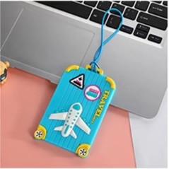 Noi etichete PVC pentru bagaje Accesorii de călătorie Etichete pentru valiză din silicon Stil modă Suport portabil pentru etiche