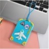 Noi etichete PVC pentru bagaje Accesorii de călătorie Etichete pentru valiză din silicon Stil modă Suport portabil pentru etiche