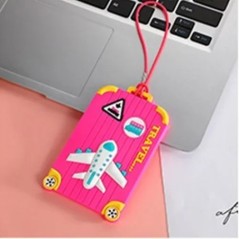 Noi etichete PVC pentru bagaje Accesorii de călătorie Etichete pentru valiză din silicon Stil modă Suport portabil pentru etiche