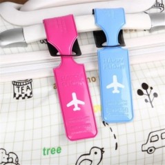 Etichetă de bagaje creativă din piele PU Etichetă portabilă pentru bagaje cu gel de siliciu Suport de identificare pentru valiză