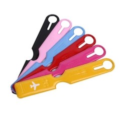 Etichetă de bagaje creativă din piele PU Etichetă portabilă pentru bagaje cu gel de siliciu Suport de identificare pentru valiză