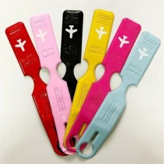 Etichetă de bagaje creativă din piele PU Etichetă portabilă pentru bagaje cu gel de siliciu Suport de identificare pentru valiză