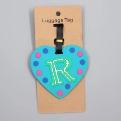 Cel mai nou drăguț 26 de litere pentru bagaje etichetă pentru accesorii de călătorie cu gel de siliciu pentru valiză Adresă de i