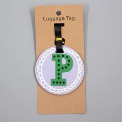 Cel mai nou drăguț 26 de litere pentru bagaje etichetă pentru accesorii de călătorie cu gel de siliciu pentru valiză Adresă de i