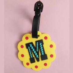 Cel mai nou drăguț 26 de litere pentru bagaje etichetă pentru accesorii de călătorie cu gel de siliciu pentru valiză Adresă de i