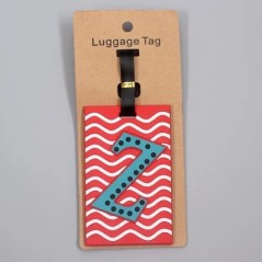 Cel mai nou drăguț 26 de litere pentru bagaje etichetă pentru accesorii de călătorie cu gel de siliciu pentru valiză Adresă de i