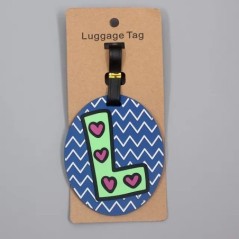 Cel mai nou drăguț 26 de litere pentru bagaje etichetă pentru accesorii de călătorie cu gel de siliciu pentru valiză Adresă de i
