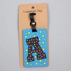 Cel mai nou drăguț 26 de litere pentru bagaje etichetă pentru accesorii de călătorie cu gel de siliciu pentru valiză Adresă de i