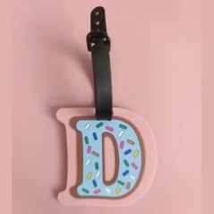 Cel mai nou drăguț 26 de litere pentru bagaje etichetă pentru accesorii de călătorie cu gel de siliciu pentru valiză Adresă de i