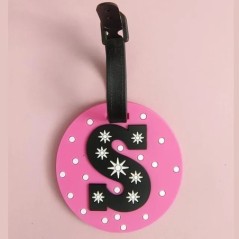 Cel mai nou drăguț 26 de litere pentru bagaje etichetă pentru accesorii de călătorie cu gel de siliciu pentru valiză Adresă de i
