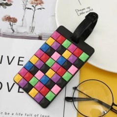 Etichete de bagaje geometrice din silicon moale, 1 buc
