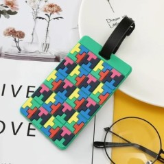 Etichete de bagaje geometrice din silicon moale, 1 buc