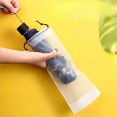 Geantă de plastic, mată, translucidă, geantă de depozitare pentru umbrelă, portabilă, reutilizabilă, capac de depozitare cu șnur