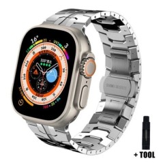 Curea de lux din oțel inoxidabil pentru Apple Watch Ultra 2 Band 49mm 45mm 44mm 42mm pentru iwatch Series 9 8 7 6 5 SE Bratara m