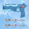 Lansatorul de avion Catapulta cu bule cu 6 jucării cu avion mic Jucării amuzante cu avion pentru copii Joc cu catapultă cu avion