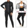 SEXYWG Set de saună pentru femei Costum de slăbit Pantaloni de transpirație Jachetă de fitness Leggings Termo cu mâneci lungi Pa