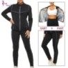 SEXYWG Set de saună pentru femei Costum de slăbit Pantaloni de transpirație Jachetă de fitness Leggings Termo cu mâneci lungi Pa
