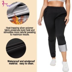 SEXYWG Set de saună pentru femei Costum de slăbit Pantaloni de transpirație Jachetă de fitness Leggings Termo cu mâneci lungi Pa