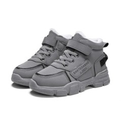 Cizme de drumeție de zăpadă pentru copii High Top Plus Pantofi de îngroșare din catifea pentru băieți, fete, în aer liber, mers,