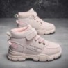 Cizme de drumeție de zăpadă pentru copii High Top Plus Pantofi de îngroșare din catifea pentru băieți, fete, în aer liber, mers,