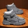 Cizme de drumeție de zăpadă pentru copii High Top Plus Pantofi de îngroșare din catifea pentru băieți, fete, în aer liber, mers,