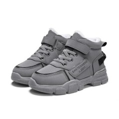 Cizme de drumeție de zăpadă pentru copii High Top Plus Pantofi de îngroșare din catifea pentru băieți, fete, în aer liber, mers,