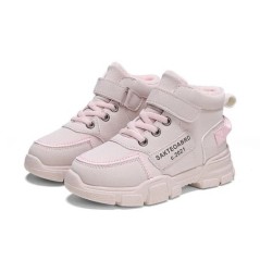 Cizme de drumeție de zăpadă pentru copii High Top Plus Pantofi de îngroșare din catifea pentru băieți, fete, în aer liber, mers,