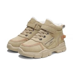 Cizme de drumeție de zăpadă pentru copii High Top Plus Pantofi de îngroșare din catifea pentru băieți, fete, în aer liber, mers,