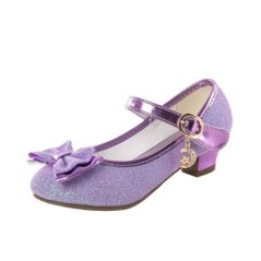 Fete Sandale Strasuri Fluture Dans Latin Pantofi Copii Copii Toc Inalt Pantofi Printesa Piele Sclipitoare Rochie de petrecere Nu