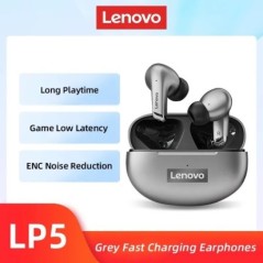 Căști Bluetooth fără fir Lenovo LP5, 100% originale, căști pentru muzică HiFi cu microfon Căști sport rezistente la apă 2021 nou