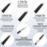 Set de 6 pensete pentru sprancene cu foarfece curbate, perie pentru gene, barbă, pentru îndepărtarea părului sprâncenelor, pentr