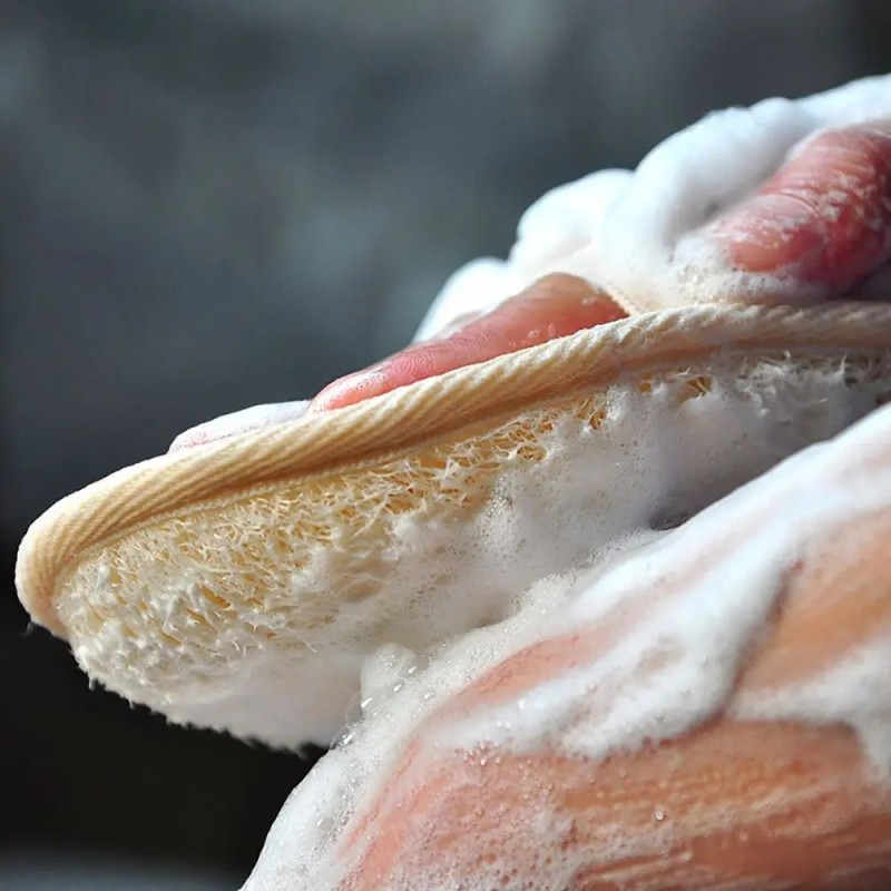 Exfoliant pentru baie naturală cu lufa Scrub burete Exfoliant pentru corp Perie moale pentru curățare duș Perie pentru curățarea
