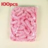 100 buc/set Șepci de duș de unică folosință din plastic, accesorii pentru acoperirea capului, roz, salon spa, hotel, vopsea pent