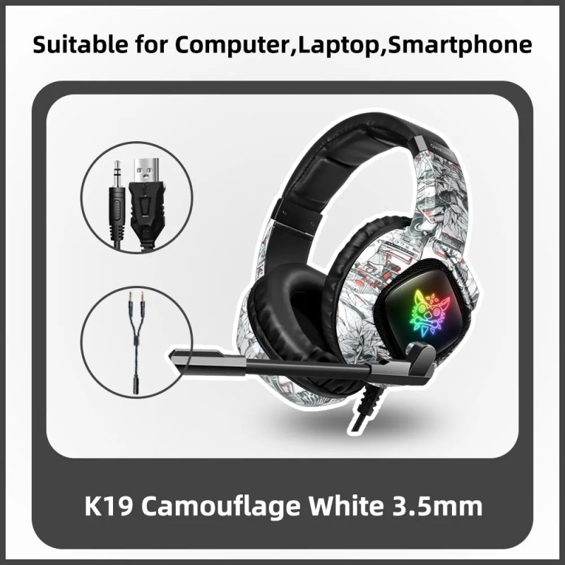 Căști pentru gaming ONIKUMA K19 Căști cu fir Stereo cu anulare a zgomotului cu microfon