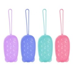 Scrubber de corp din silicon pentru duș Scrub exfoliant Burete pentru baie cu bule Perie de masaj Dispozitiv de curățare pentru 