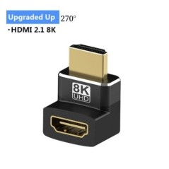 Adaptor 8K HDMI 2.1 90 270 de grade mascul la femela, convertor 8k60Hz 4k120Hz, 48Gbps, compatibil PS5/4, HDTV, Roku, TV Stick, 