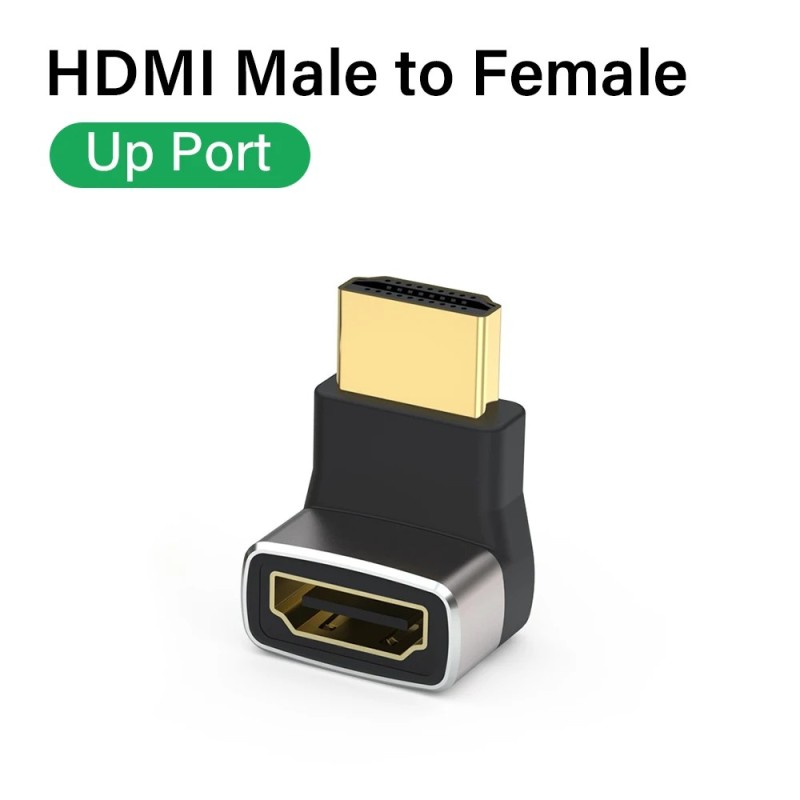 8K HDMI 2.1 Adaptor cablu 90 de grade unghi drept Conector masculin la femela Extender HDMI 4K 8K pentru TV Stick PS4 PS5 Xbox P