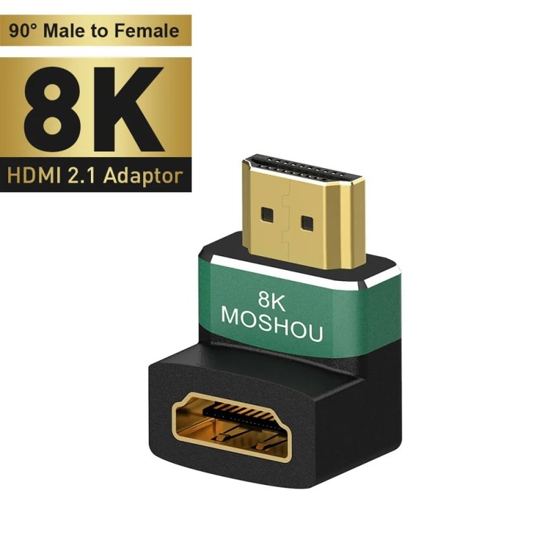 Adaptor de cablu MOSHOU 8K HDMI 2.1 Convertor de cablu masculin la femel pentru laptop HDTV PS4 PS5 Extender HDMI 4K de sex femi