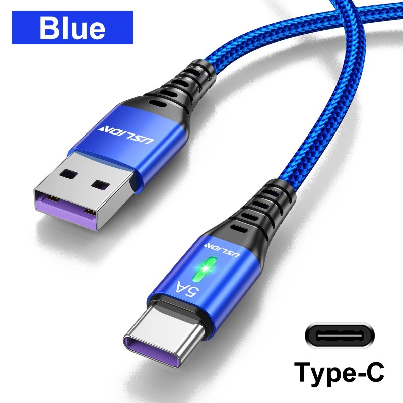 USLION 5A cablu USB tip C telefon mobil cablu de date de încărcare rapidă pentru Samsung S23 Xiaomi 13 12 Pro Poco Oneplus 11 Re