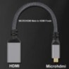 20CM 1080P 4K@60HZ V2.0 MicroHDMI MICRO HDMI Masculin drept la HDMI Fmale Extensie cablu pentru camere HDTV Monitor proiector Ta
