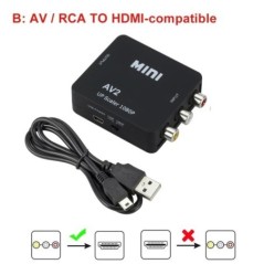 Compatibil HDMI LA AV RCA CVSB L/R Video 1080P Scaler Adaptor Convertor Box HD Video Composite Adaptor Suport NTSC PAL Ieșire
