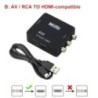 Compatibil HDMI LA AV RCA CVSB L/R Video 1080P Scaler Adaptor Convertor Box HD Video Composite Adaptor Suport NTSC PAL Ieșire