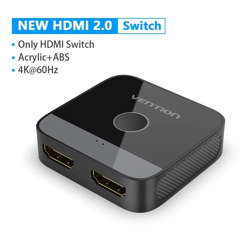 Vention HDMI Switcher 2.0 4K Bi-Direction 2 in 1 out HDMI 2.0 Adaptor pentru PS4/5 TV Box switch hdmi 1x2/2x1 HDMI Splitter 2.0